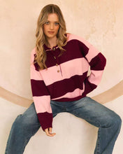 Load image into Gallery viewer, Valentina Rugby Knit Jumper Berry
