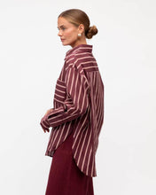 Load image into Gallery viewer, Leona Cotton Shirt Merlot
