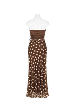 Load image into Gallery viewer, Tegan Polka Dot Dress Brown
