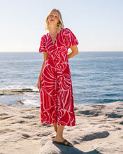Load image into Gallery viewer, Gaia Midi Dress Red Pink
