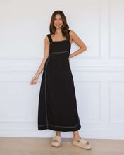 Load image into Gallery viewer, Label Of Love Stitched Maxi Dress Black

