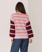 Load image into Gallery viewer, Harlee Stripe Knit Jumper Pink
