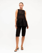 Load image into Gallery viewer, Zelina Sheer Peplum Top | White Closet
