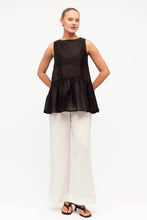 Load image into Gallery viewer, Zelina Sheer Peplum Top | White Closet

