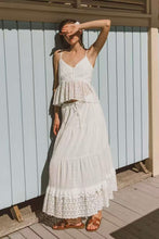 Load image into Gallery viewer, Sirene Boho Midi Skirt White
