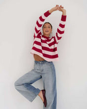 Load image into Gallery viewer, Marsila Knit Jumper Pink Red Stripe
