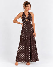 Load image into Gallery viewer, Dahlia Maxi Dress Brown Polka

