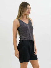 Load image into Gallery viewer, Worthier Glow Glitter Vest Black
