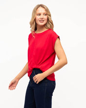 Load image into Gallery viewer, Cap Sleeve Tuck Tee Red | Label Of Love
