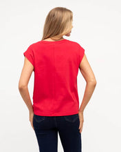 Load image into Gallery viewer, Cap Sleeve Tuck Tee Red | Label Of Love
