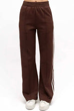 Load image into Gallery viewer, Ebby And I Pants Chocolate White Stripe
