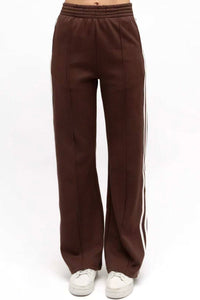 Ebby And I Pants Chocolate White Stripe