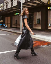 Load image into Gallery viewer, White Closet Cindy Faux Leather Midi Dress
