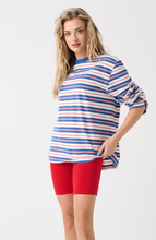 Load image into Gallery viewer, Carter Long Sleeve -Red/Slate Stripe | Cartel &amp; Willow
