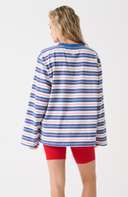 Load image into Gallery viewer, Carter Long Sleeve -Red/Slate Stripe | Cartel &amp; Willow
