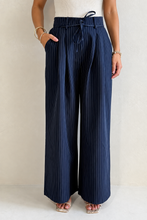 Load image into Gallery viewer, Tarly Pinstripe Pants Navy
