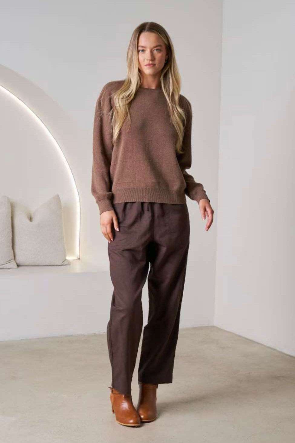Valeria Loula Cotton Cord Knit Chocolate