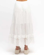 Load image into Gallery viewer, Sirene Boho Midi Skirt White
