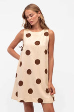 Load image into Gallery viewer, Totti Mini Dress Mocha Dots
