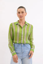Load image into Gallery viewer, Summer Crush Linen Shirt Green Worthier
