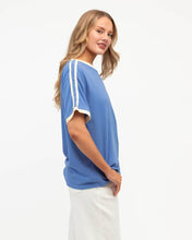 Load image into Gallery viewer, Effy Contrast Tee Blue Ivory |Paper Heart
