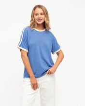 Load image into Gallery viewer, Effy Contrast Tee Blue Ivory |Paper Heart
