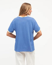 Load image into Gallery viewer, Effy Contrast Tee Blue Ivory |Paper Heart
