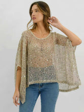 Load image into Gallery viewer, Pippa Top Beige Sequins
