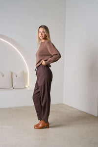 Valeria Loula Cotton Cord Knit Chocolate