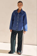 Load image into Gallery viewer, Label Of Love Blue Denim Shacket
