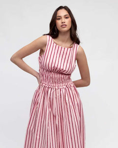 Briony Maxi Dress Pink Stripe