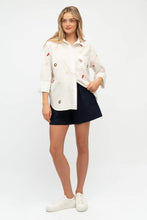 Load image into Gallery viewer, Fable Embroidered Cotton Shirt White
