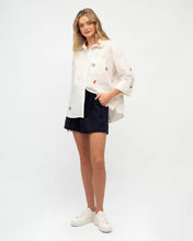 Load image into Gallery viewer, Fable Embroidered Cotton Shirt White
