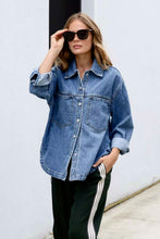 Load image into Gallery viewer, Label Of Love Blue Denim Shacket
