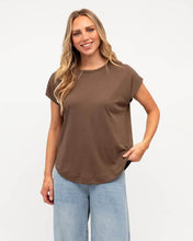 Load image into Gallery viewer, Drape Cap Sleeve Tee Mousse | Label Of Love
