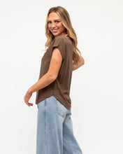 Load image into Gallery viewer, Drape Cap Sleeve Tee Mousse | Label Of Love
