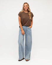 Load image into Gallery viewer, Drape Cap Sleeve Tee Mousse | Label Of Love
