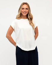 Load image into Gallery viewer, Drape Cap Sleeve Tee White | Label Of Love
