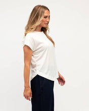 Load image into Gallery viewer, Drape Cap Sleeve Tee White | Label Of Love
