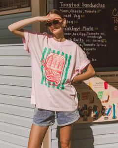 Sardines Tee Pink Paper Heart