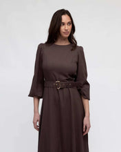 Load image into Gallery viewer, Camille Long Sleeve Dress Brown
