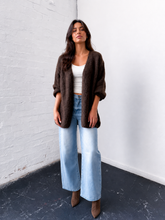 Load image into Gallery viewer, Boucle Knit Cardi Chocolate
