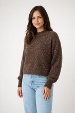 Load image into Gallery viewer, Melange Wool Jumper Brown
