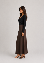 Load image into Gallery viewer, Margot Jersey Skirt Chocolate
