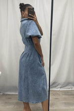Load image into Gallery viewer, Parmen Midi Dress Denim
