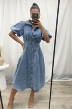 Load image into Gallery viewer, Parmen Midi Dress Denim
