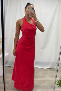 Sabine Cotton Maxi Dress Red