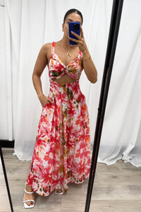 Rivett Maxi Dress Pink Splash