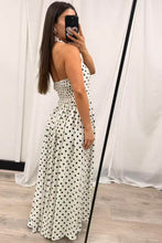 Load image into Gallery viewer, Noella Halter Maxi Dress Cream Polka
