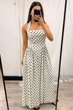 Load image into Gallery viewer, Noella Halter Maxi Dress Cream Polka
